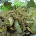 cubi's cooksnap of when they made タマネギと豚肉とシイタケの炒め.