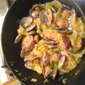 ゆのみえちゃん's cooksnap of when they made あさりとキャベツのめんつゆ酒蒸し♪.