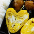 kootoomama's cooksnap of when they made 簡単！ほっておくだけハート卵焼き.