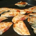 noamanma's cooksnap of when they made とっても簡単　餃子の皮でカリパリサンド☆.