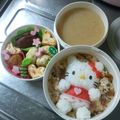 春空☆'s cooksnap of when they made キャラ弁　キティちゃん　運動会のお弁当に.