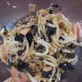 ナォまめ's cooksnap of when they made 韓国海苔でウマウマ☆海苔ハムもやし.