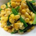 かぴーな's cooksnap of when they made 定番!?ほうれん草とコーン炒め.