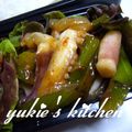 yukiはぴ's cooksnap of when they made 本格的に作るイカとセロリのピリ辛炒め.