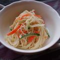 spitze's cooksnap of when they made 10分で副菜⑥そうめんマヨサラダ.