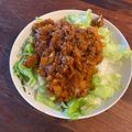 ふわり23's cooksnap of when they made 5分でハンバーグ丼！合挽き肉と玉ねぎ炒め.