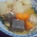 くららときくちゃん's cooksnap of when they made 大根　こんにゃく　鶏ひき肉の炒め煮.