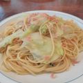 へのへのもへの's cooksnap of when they made ランチに*桜海老とキャベツのパスタ*.