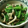 梁得樹梨's cooksnap of when they made 菜の花としめじのナムル.
