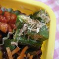 あひるの娘's cooksnap of when they made お弁当の緑レンジャー１号（おくら）.