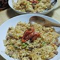 母ちゃん☆'s cooksnap of when they made キムチとセロリと納豆と【上々キムチ炒飯】.