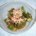 うののさらら's cooksnap of when they made おくらの辛子おかか和え.