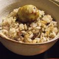 tsukakichio's cooksnap of when they made 栗とごぼうの金平おこわ.