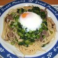 haruruna's cooksnap of when they made あっさり和風de牛肉＆野沢菜パスタ☆.
