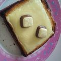 oimonana's cooksnap of when they made チョコチーズトースト☆シナモンがけ♪.