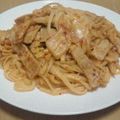 のりたま（´｀）'s cooksnap of when they made 豚キムチうどん.