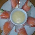 SILK0205's cooksnap of when they made チーズとサーモンの生春巻き.