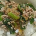 はろはろはるはる's cooksnap of when they made ひき肉とほうれん草の混ぜご飯☆★.