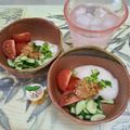 みかかめ's cooksnap of when they made トマトと胡瓜の滋養冷汁.