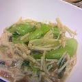 さっすん's cooksnap of when they made チンゲンサイとえのきの梅かつお和え.