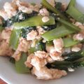 achurin's cooksnap of when they made 朝ごはんにも♪春菊と豆腐の甘辛丼☆.