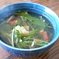Yちゃん食堂's cooksnap of when they made トマトと水菜のさっぱりスープ.