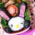 Hananohi's cooksnap of when they made キャラ弁☆黒うさキティちゃん.