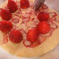 まゅしゃん's cooksnap of when they made クリームチーズと苺のデザートピザ☆.