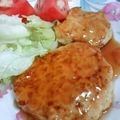 yuka1003's cooksnap of when they made 大人も子供も☆ふわふわ豆腐ハンバーグ♪.