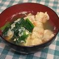 chokomi513's cooksnap of when they made 麩と卵とホウレン草のすまし汁.