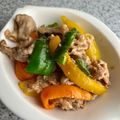 yu🐓's cooksnap of when they made パプリカと豚肉のオイスター生姜炒め.