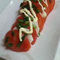 daisy＊6's cooksnap of when they made トマトと長いものサラダ♪居酒屋風.