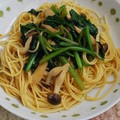 ミニちぃ。's cooksnap of when they made 簡単！定番！きのことほうれん草のパスタ！.