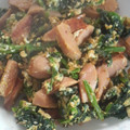 ちャコ's cooksnap of when they made ☆ほうれん草と魚肉ソーセージの卵とじ☆.