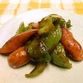 シャンプーハット's cooksnap of when they made ソーセージとピーマンのソテー.