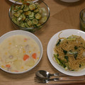 きなこもちちょこ's cooksnap of when they made きのことほうれん草のパスタ.