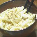 tarako4's cooksnap of when they made ごまたっぷりネギササミうどん.