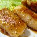 necoron's cooksnap of when they made 簡単ﾍﾙｼｰ♪甘辛na豚巻きはんぺん★☆.