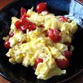 枇杷ゼリー's cooksnap of when they made チーズと卵がトロッと♥ プチトマト丼.