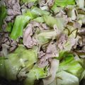 ふみこばあ's cooksnap of when they made 豚こまとキャベツの塩昆布炒め.