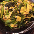 早くおいしく's cooksnap of when they made 小松菜とネギと油揚げのピリ辛炒め.