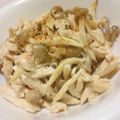 papikun's cooksnap of when they made 鶏としめじの七味マヨサラダ.