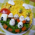 ゆめぽっこ's cooksnap of when they made 仲良し弁当１（うさねず）※キャラ弁.