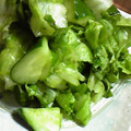 若鬼嫁あきちゃん's cooksnap of when they made ＊きゅうりとレタスの即席お漬け物＊.