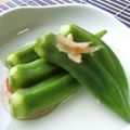 しおりのテーマ's cooksnap of when they made さっぱり　鮮やかオクラ.