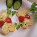 あひるの娘's cooksnap of when they made ❤ハート蝶々の卵焼き❤.
