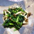 いずみるく's cooksnap of when they made ほうれん草＆しめじ✿梅バター炒め❤.