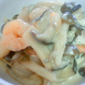 ひろゆうあゆママ's cooksnap of when they made 海老ときのこのクリーミー炒め.