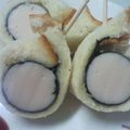 プンプン庵's cooksnap of when they made 食パンで魚肉ソーセージロール.
