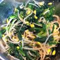 Pononeco's cooksnap of when they made 豆もやしとほうれん草の簡単ナムル♪.